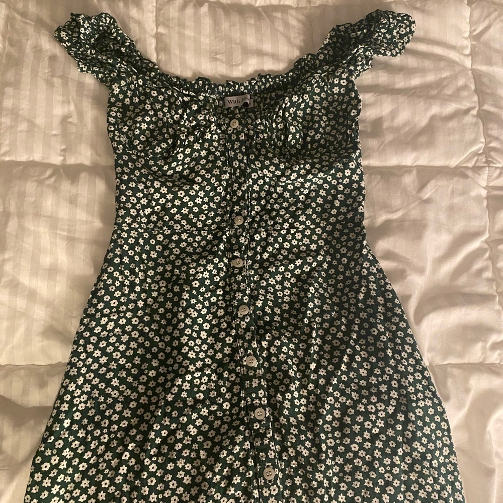 With Jean mini dress